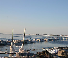 Image showing frozen harbour