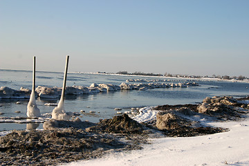 Image showing frozen harbour