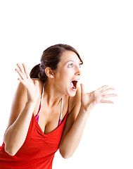 Image showing Astonished woman