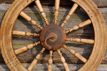 Image showing Closeup Spinning Wheel