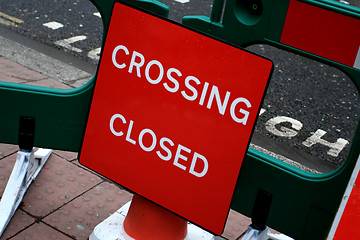 Image showing Crossing closed