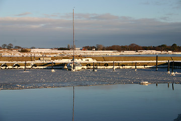 Image showing frozen harbour