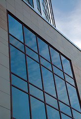 Image showing Sky Reflection In The Windows Of The Office Building