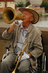 Image showing Stiff-limbed Jazz Player