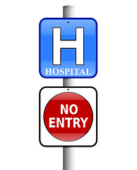 Image showing Hospital No Entry