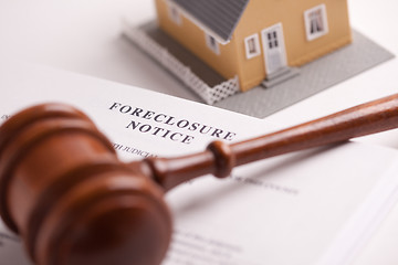 Image showing Foreclosure Notice, Gavel and Home