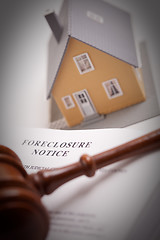 Image showing Foreclosure Notice, Gavel and Home