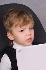 Image showing Boy reading