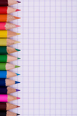 Image showing Multicolor pencils on paper