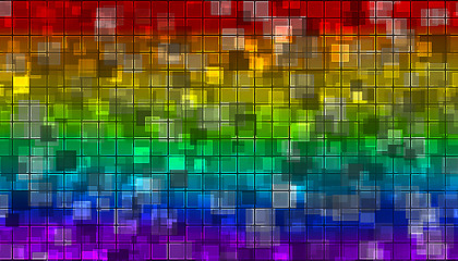 Image showing rainbow mosaic