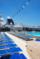 Image showing Passenger Cruise ship leisure area 