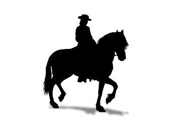 Image showing Spanish Rider Silhouette