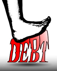 Image showing Stamping on Debt