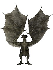 Image showing Standing wyvern