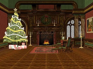 Image showing Christmas room