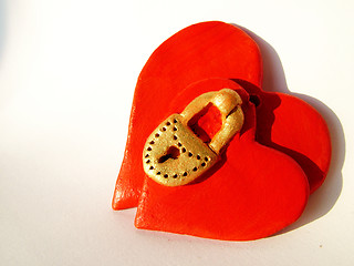 Image showing Locked Valentine hearts