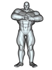 Image showing Bodybuilder in action pose