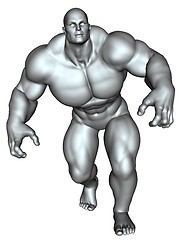 Image showing Bodybuilder in action pose