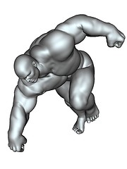 Image showing Bodybuilder in action pose