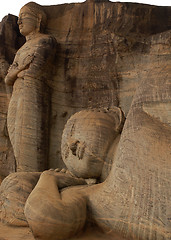 Image showing Reclining Buddha and Chief Disciple 