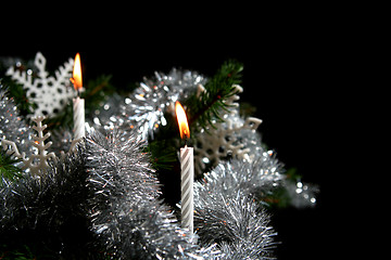 Image showing Christmas candles