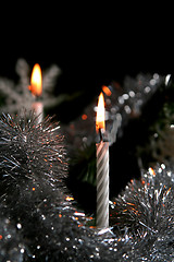 Image showing Christmas candles