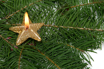 Image showing Christmas star candles