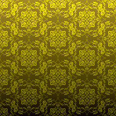 Image showing golden floral repeat