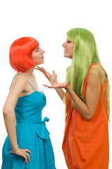 Image showing Women explain something gesticulating