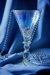 Image showing Blue glass