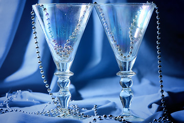 Image showing Blue glass