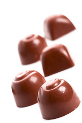 Image showing five chocolate sweets