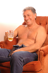 Image showing happy beer drinker