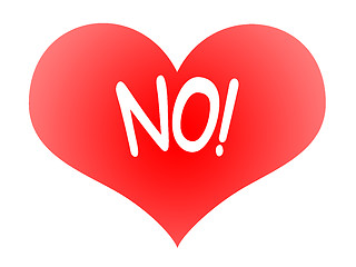 Image showing Heart Says No