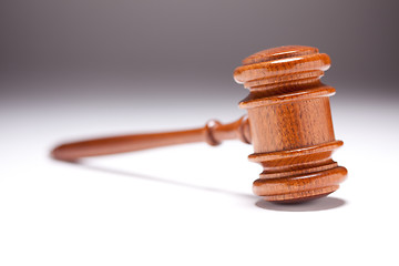 Image showing Gavel on Gradated Background