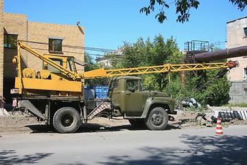 Image showing Heavy mobile crane truck 