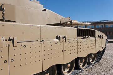 Image showing New Israeli Merkava Mark IV tank in Latrun Armored Corps museum