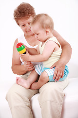 Image showing Playing with granny