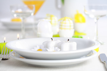 Image showing Easter table setting