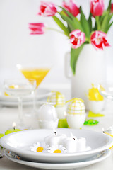 Image showing Easter table setting