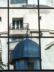 Image showing Bucharest in mirror, Romania, Eastern Europe