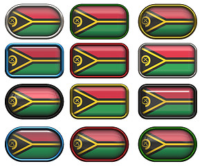 Image showing twelve buttons of the Flag of Vanuatu
