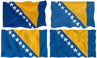 Image showing four greats flags of Bosnia