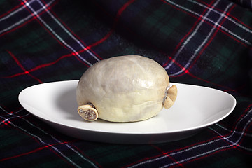 Image showing Haggis with tartan