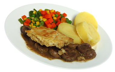 Image showing Kidney pie meal at an angle