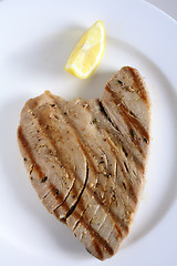 Image showing Grilled tuna steak