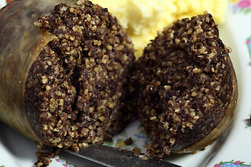 Image showing Sliced haggis