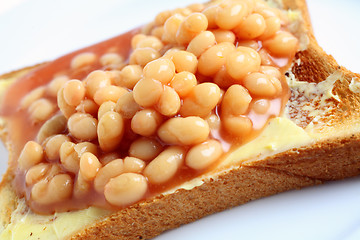 Image showing Baked beans on toast