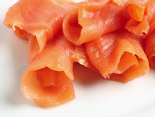 Image showing Smoked salmon parcels