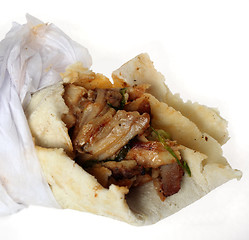 Image showing Arab shawarma close-up